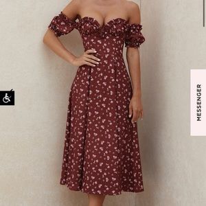 Strapless midi dress